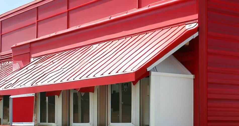 red metal commercial siding